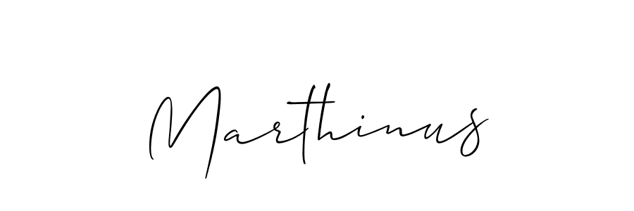 Design your own signature with our free online signature maker. With this signature software, you can create a handwritten (Allison_Script) signature for name Marthinus. Marthinus signature style 2 images and pictures png