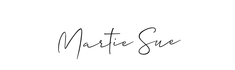 How to make Martie Sue name signature. Use Allison_Script style for creating short signs online. This is the latest handwritten sign. Martie Sue signature style 2 images and pictures png