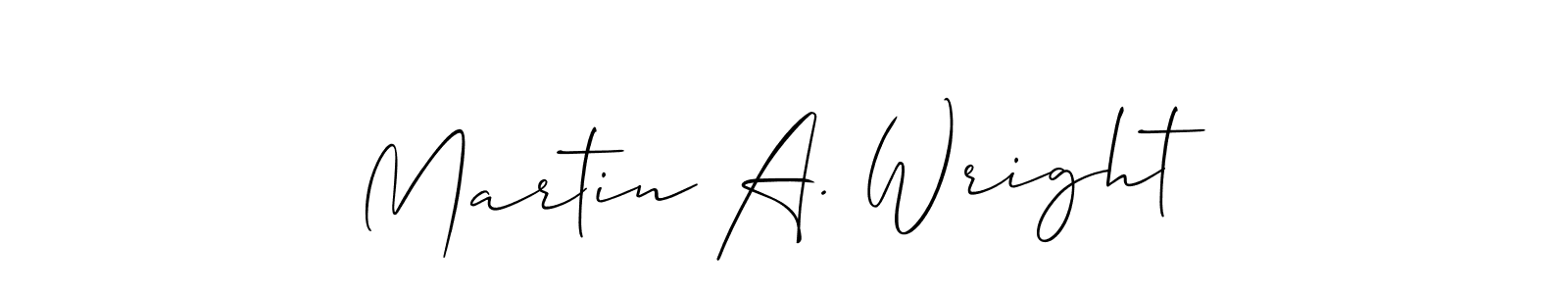 Similarly Allison_Script is the best handwritten signature design. Signature creator online .You can use it as an online autograph creator for name Martin A. Wright. Martin A. Wright signature style 2 images and pictures png