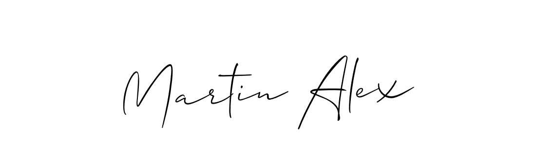 How to make Martin Alex name signature. Use Allison_Script style for creating short signs online. This is the latest handwritten sign. Martin Alex signature style 2 images and pictures png