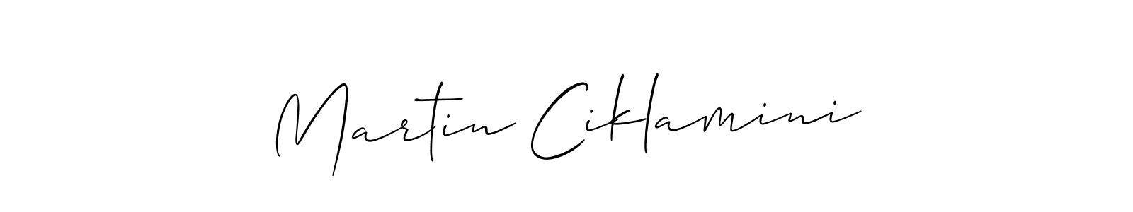 Similarly Allison_Script is the best handwritten signature design. Signature creator online .You can use it as an online autograph creator for name Martin Ciklamini. Martin Ciklamini signature style 2 images and pictures png