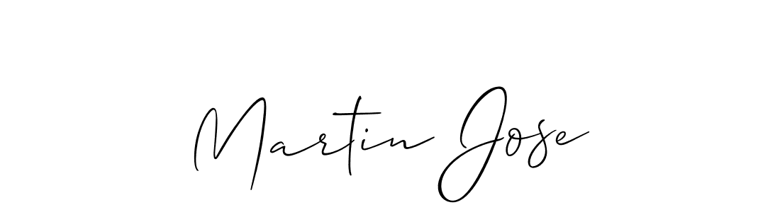 How to make Martin Jose name signature. Use Allison_Script style for creating short signs online. This is the latest handwritten sign. Martin Jose signature style 2 images and pictures png