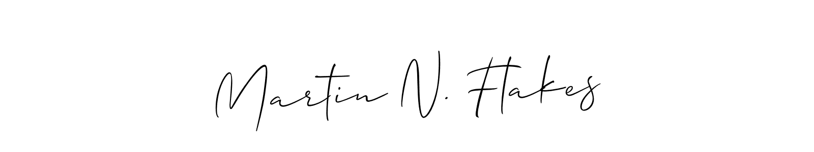 Martin N. Flakes stylish signature style. Best Handwritten Sign (Allison_Script) for my name. Handwritten Signature Collection Ideas for my name Martin N. Flakes. Martin N. Flakes signature style 2 images and pictures png