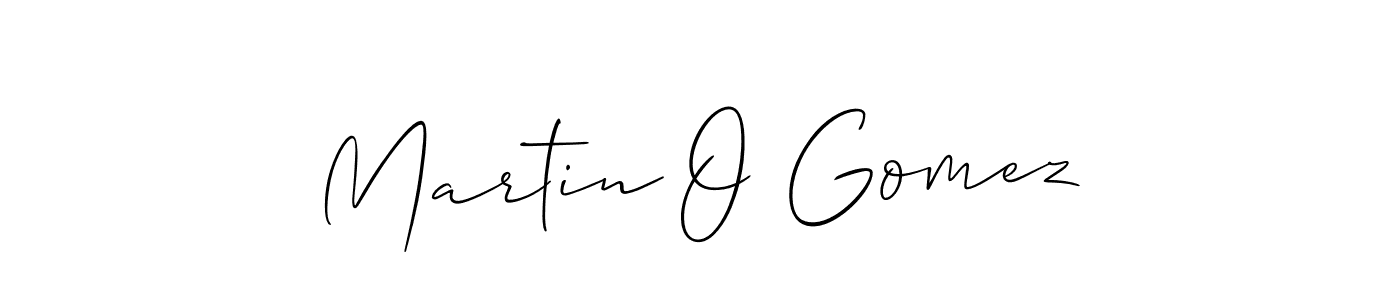 How to make Martin O Gomez name signature. Use Allison_Script style for creating short signs online. This is the latest handwritten sign. Martin O Gomez signature style 2 images and pictures png