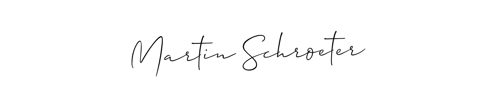 Use a signature maker to create a handwritten signature online. With this signature software, you can design (Allison_Script) your own signature for name Martin Schroeter. Martin Schroeter signature style 2 images and pictures png