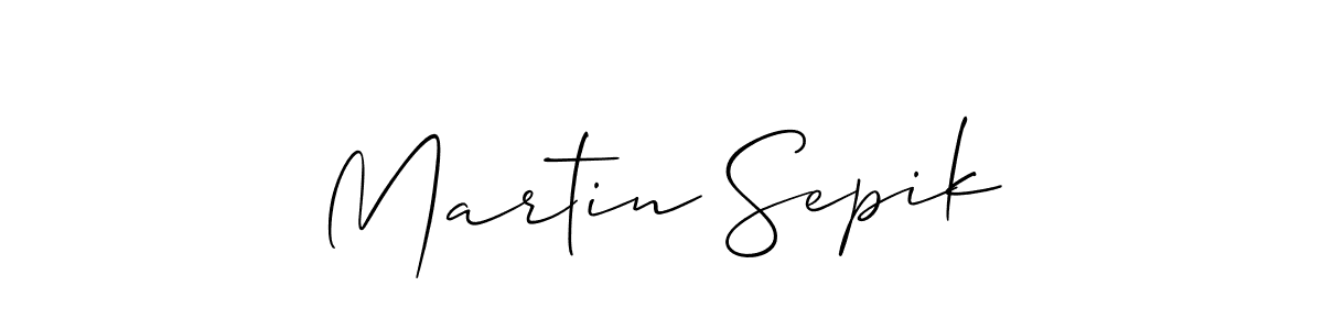 It looks lik you need a new signature style for name Martin Sepik. Design unique handwritten (Allison_Script) signature with our free signature maker in just a few clicks. Martin Sepik signature style 2 images and pictures png