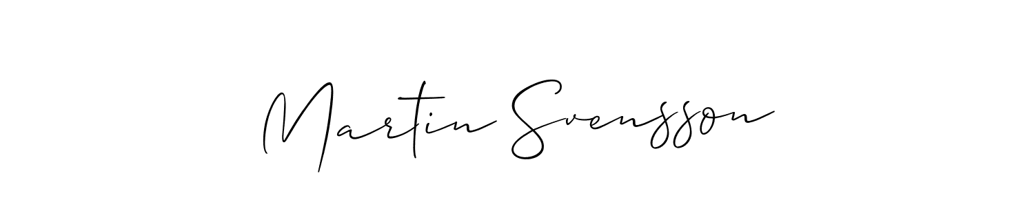 Design your own signature with our free online signature maker. With this signature software, you can create a handwritten (Allison_Script) signature for name Martin Svensson. Martin Svensson signature style 2 images and pictures png