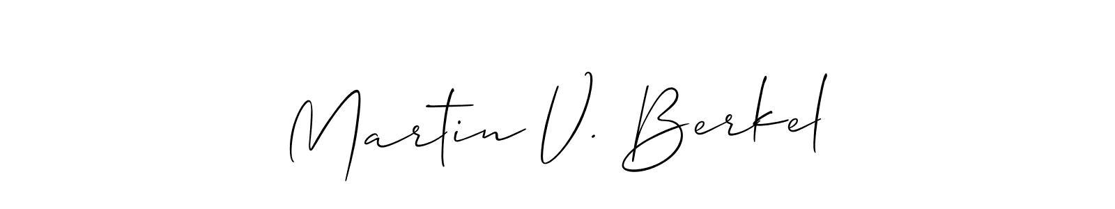 Make a short Martin V. Berkel signature style. Manage your documents anywhere anytime using Allison_Script. Create and add eSignatures, submit forms, share and send files easily. Martin V. Berkel signature style 2 images and pictures png