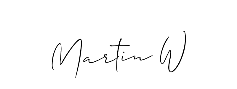 How to make Martin W signature? Allison_Script is a professional autograph style. Create handwritten signature for Martin W name. Martin W signature style 2 images and pictures png