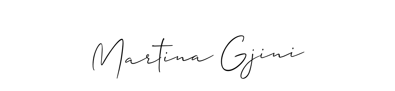 Use a signature maker to create a handwritten signature online. With this signature software, you can design (Allison_Script) your own signature for name Martina Gjini. Martina Gjini signature style 2 images and pictures png