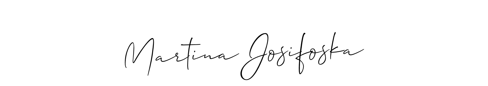 Allison_Script is a professional signature style that is perfect for those who want to add a touch of class to their signature. It is also a great choice for those who want to make their signature more unique. Get Martina Josifoska name to fancy signature for free. Martina Josifoska signature style 2 images and pictures png