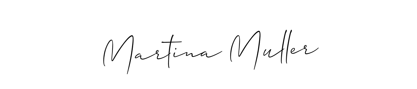 You should practise on your own different ways (Allison_Script) to write your name (Martina Muller) in signature. don't let someone else do it for you. Martina Muller signature style 2 images and pictures png