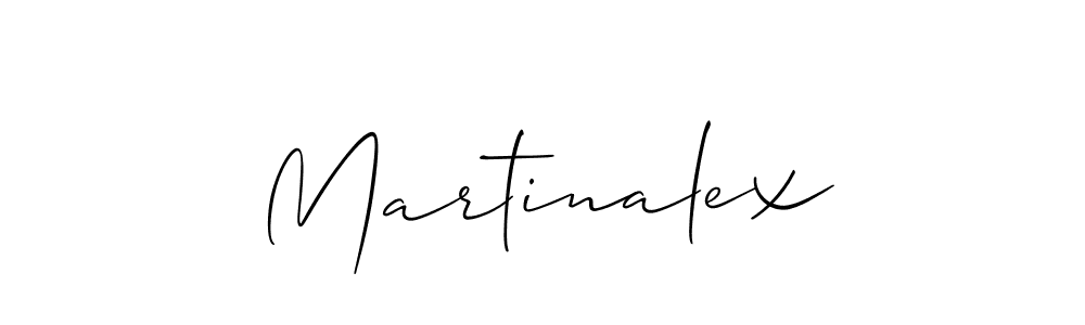 Design your own signature with our free online signature maker. With this signature software, you can create a handwritten (Allison_Script) signature for name Martinalex. Martinalex signature style 2 images and pictures png