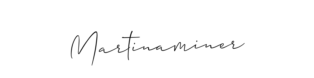 How to make Martinaminer signature? Allison_Script is a professional autograph style. Create handwritten signature for Martinaminer name. Martinaminer signature style 2 images and pictures png