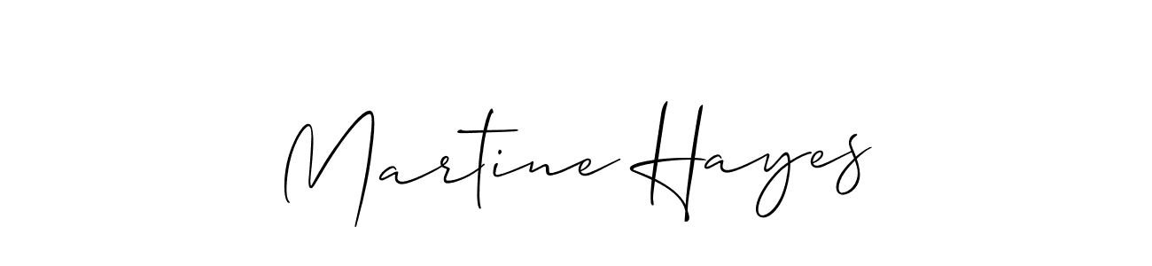 Make a beautiful signature design for name Martine Hayes. With this signature (Allison_Script) style, you can create a handwritten signature for free. Martine Hayes signature style 2 images and pictures png