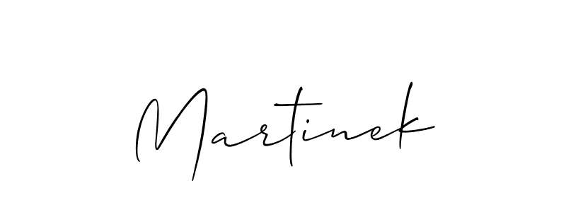 Create a beautiful signature design for name Martinek. With this signature (Allison_Script) fonts, you can make a handwritten signature for free. Martinek signature style 2 images and pictures png