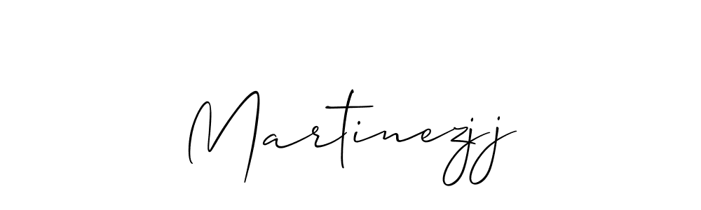 How to make Martinezjj name signature. Use Allison_Script style for creating short signs online. This is the latest handwritten sign. Martinezjj signature style 2 images and pictures png