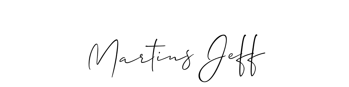 How to make Martins Jeff signature? Allison_Script is a professional autograph style. Create handwritten signature for Martins Jeff name. Martins Jeff signature style 2 images and pictures png