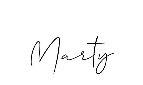 It looks lik you need a new signature style for name Marty. Design unique handwritten (Allison_Script) signature with our free signature maker in just a few clicks. Marty signature style 2 images and pictures png