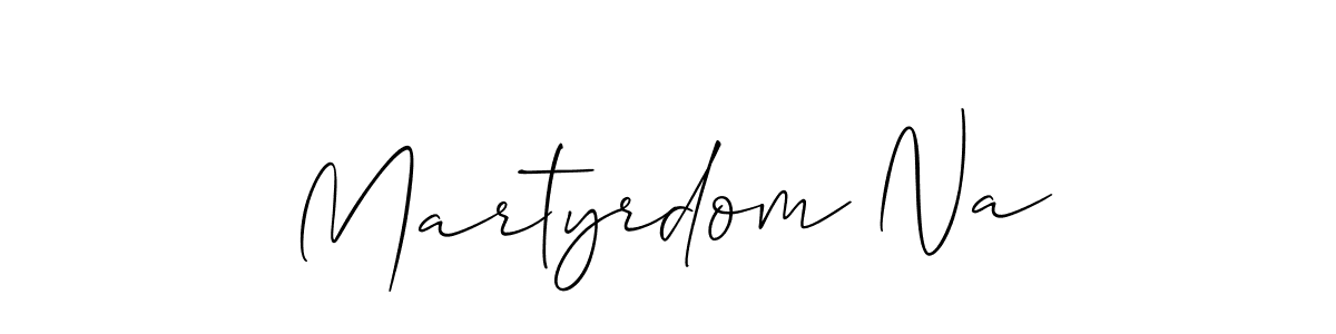 It looks lik you need a new signature style for name Martyrdom Na. Design unique handwritten (Allison_Script) signature with our free signature maker in just a few clicks. Martyrdom Na signature style 2 images and pictures png