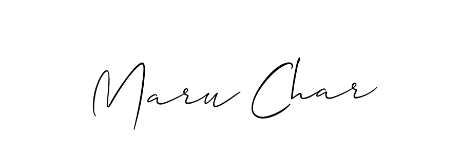 Make a beautiful signature design for name Maru Char. With this signature (Allison_Script) style, you can create a handwritten signature for free. Maru Char signature style 2 images and pictures png