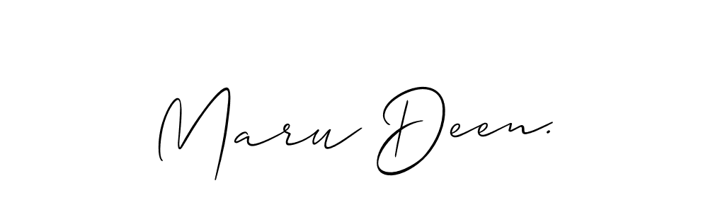 Use a signature maker to create a handwritten signature online. With this signature software, you can design (Allison_Script) your own signature for name Maru Deen.. Maru Deen. signature style 2 images and pictures png