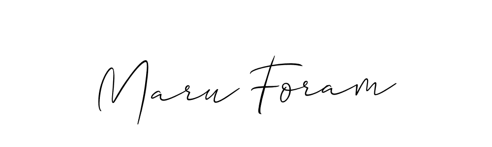 How to make Maru Foram signature? Allison_Script is a professional autograph style. Create handwritten signature for Maru Foram name. Maru Foram signature style 2 images and pictures png