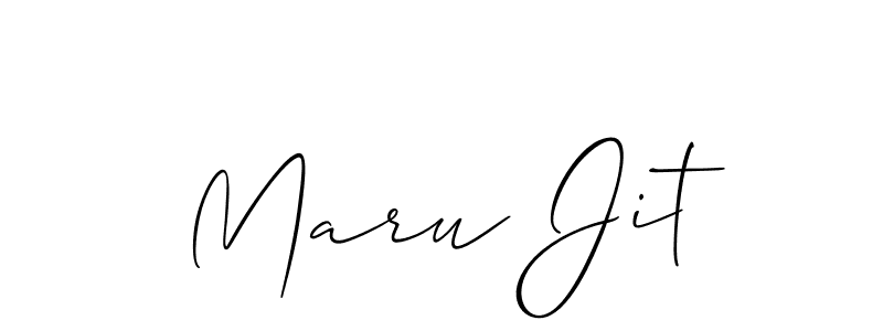 Use a signature maker to create a handwritten signature online. With this signature software, you can design (Allison_Script) your own signature for name Maru Jit. Maru Jit signature style 2 images and pictures png