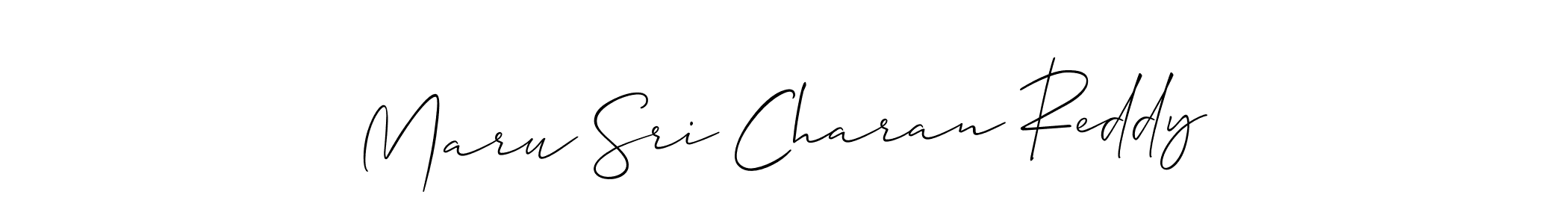 Use a signature maker to create a handwritten signature online. With this signature software, you can design (Allison_Script) your own signature for name Maru Sri Charan Reddy. Maru Sri Charan Reddy signature style 2 images and pictures png