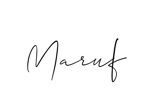 Use a signature maker to create a handwritten signature online. With this signature software, you can design (Allison_Script) your own signature for name Maruf. Maruf signature style 2 images and pictures png