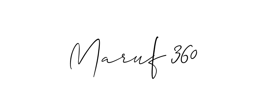 Maruf 360 stylish signature style. Best Handwritten Sign (Allison_Script) for my name. Handwritten Signature Collection Ideas for my name Maruf 360. Maruf 360 signature style 2 images and pictures png