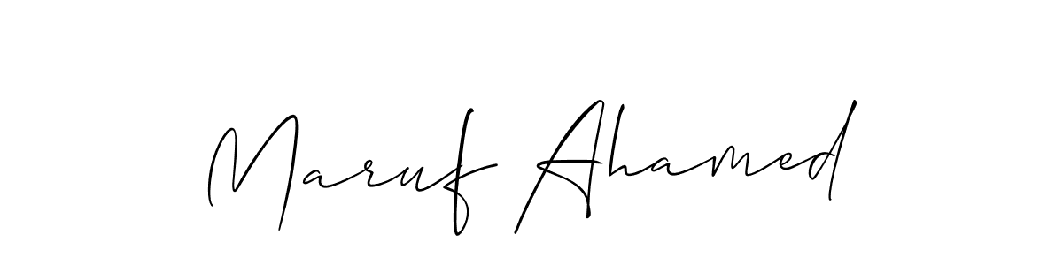 This is the best signature style for the Maruf Ahamed name. Also you like these signature font (Allison_Script). Mix name signature. Maruf Ahamed signature style 2 images and pictures png