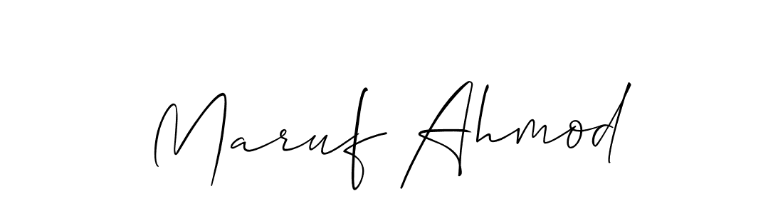 Also we have Maruf Ahmod name is the best signature style. Create professional handwritten signature collection using Allison_Script autograph style. Maruf Ahmod signature style 2 images and pictures png