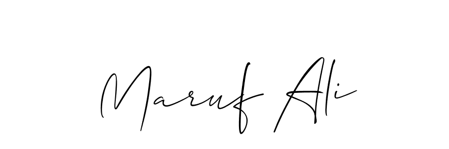 Similarly Allison_Script is the best handwritten signature design. Signature creator online .You can use it as an online autograph creator for name Maruf Ali. Maruf Ali signature style 2 images and pictures png