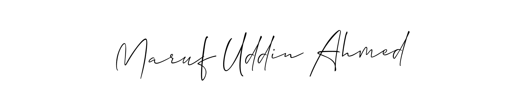 This is the best signature style for the Maruf Uddin Ahmed name. Also you like these signature font (Allison_Script). Mix name signature. Maruf Uddin Ahmed signature style 2 images and pictures png