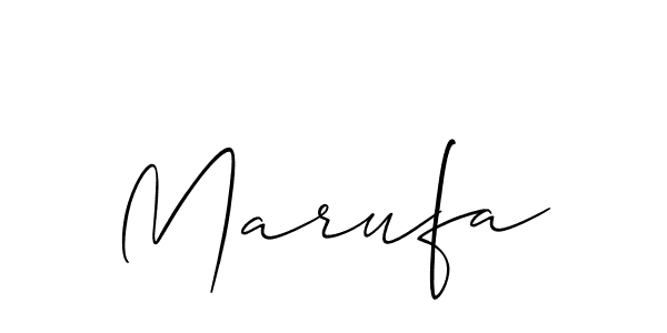 How to make Marufa signature? Allison_Script is a professional autograph style. Create handwritten signature for Marufa name. Marufa signature style 2 images and pictures png