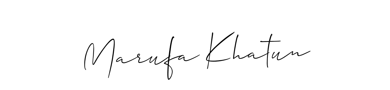 Best and Professional Signature Style for Marufa Khatun. Allison_Script Best Signature Style Collection. Marufa Khatun signature style 2 images and pictures png