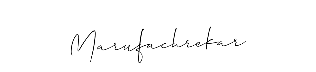 How to make Marufachrekar name signature. Use Allison_Script style for creating short signs online. This is the latest handwritten sign. Marufachrekar signature style 2 images and pictures png
