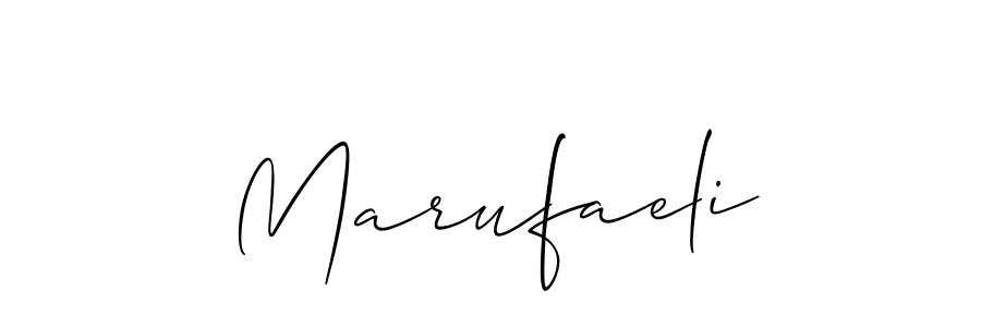 You should practise on your own different ways (Allison_Script) to write your name (Marufaeli) in signature. don't let someone else do it for you. Marufaeli signature style 2 images and pictures png
