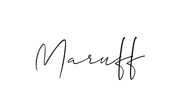 Also we have Maruff name is the best signature style. Create professional handwritten signature collection using Allison_Script autograph style. Maruff signature style 2 images and pictures png