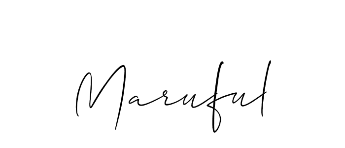 Maruful stylish signature style. Best Handwritten Sign (Allison_Script) for my name. Handwritten Signature Collection Ideas for my name Maruful. Maruful signature style 2 images and pictures png