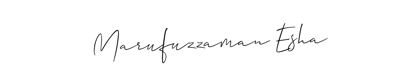 Marufuzzaman Esha stylish signature style. Best Handwritten Sign (Allison_Script) for my name. Handwritten Signature Collection Ideas for my name Marufuzzaman Esha. Marufuzzaman Esha signature style 2 images and pictures png