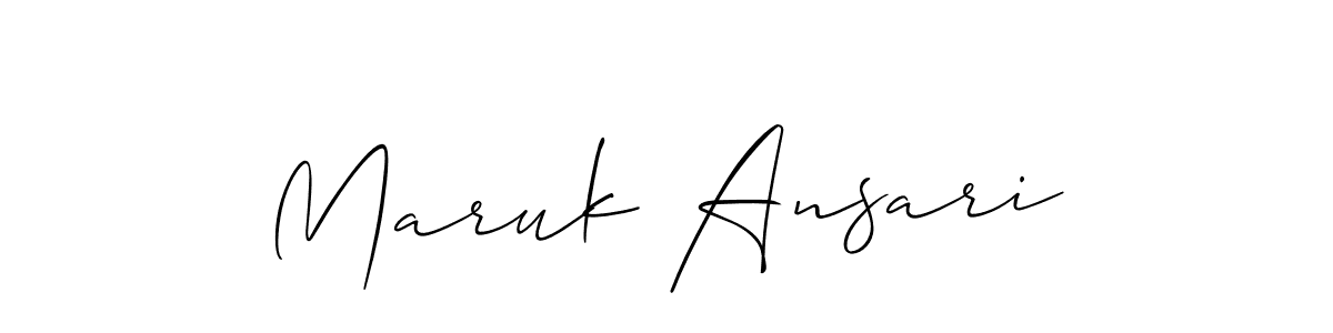 Make a short Maruk Ansari signature style. Manage your documents anywhere anytime using Allison_Script. Create and add eSignatures, submit forms, share and send files easily. Maruk Ansari signature style 2 images and pictures png