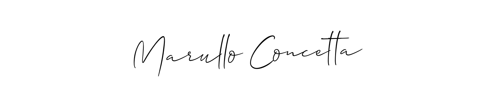 It looks lik you need a new signature style for name Marullo Concetta. Design unique handwritten (Allison_Script) signature with our free signature maker in just a few clicks. Marullo Concetta signature style 2 images and pictures png
