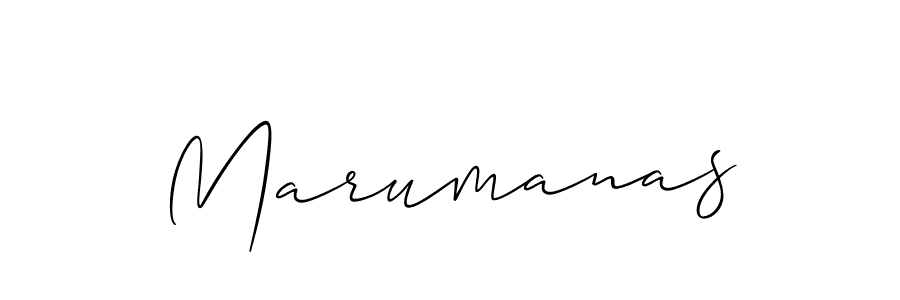 Make a beautiful signature design for name Marumanas. With this signature (Allison_Script) style, you can create a handwritten signature for free. Marumanas signature style 2 images and pictures png