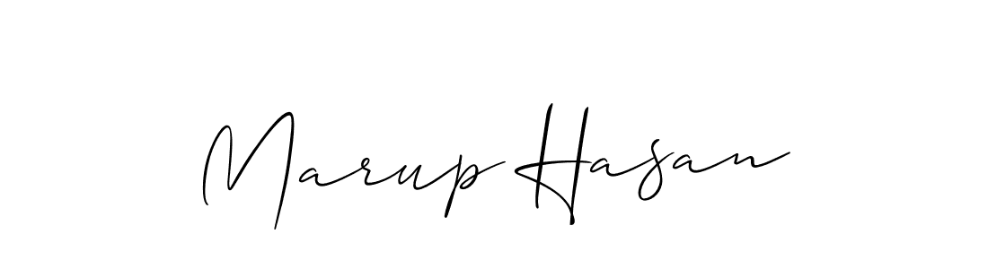 How to make Marup Hasan name signature. Use Allison_Script style for creating short signs online. This is the latest handwritten sign. Marup Hasan signature style 2 images and pictures png