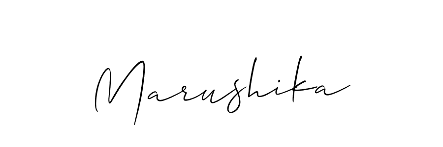 You should practise on your own different ways (Allison_Script) to write your name (Marushika) in signature. don't let someone else do it for you. Marushika signature style 2 images and pictures png