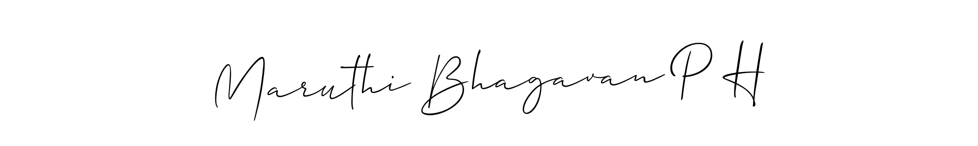 if you are searching for the best signature style for your name Maruthi Bhagavan P H. so please give up your signature search. here we have designed multiple signature styles  using Allison_Script. Maruthi Bhagavan P H signature style 2 images and pictures png