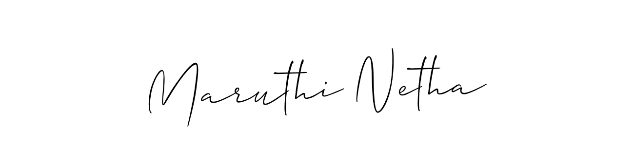 How to make Maruthi Netha signature? Allison_Script is a professional autograph style. Create handwritten signature for Maruthi Netha name. Maruthi Netha signature style 2 images and pictures png
