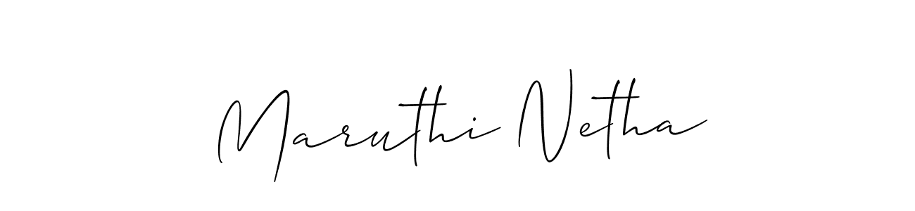 Create a beautiful signature design for name Maruthi Netha. With this signature (Allison_Script) fonts, you can make a handwritten signature for free. Maruthi Netha signature style 2 images and pictures png